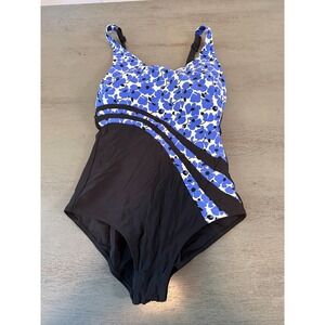 black blue ANITA one piece swimsuit size 36 / 10